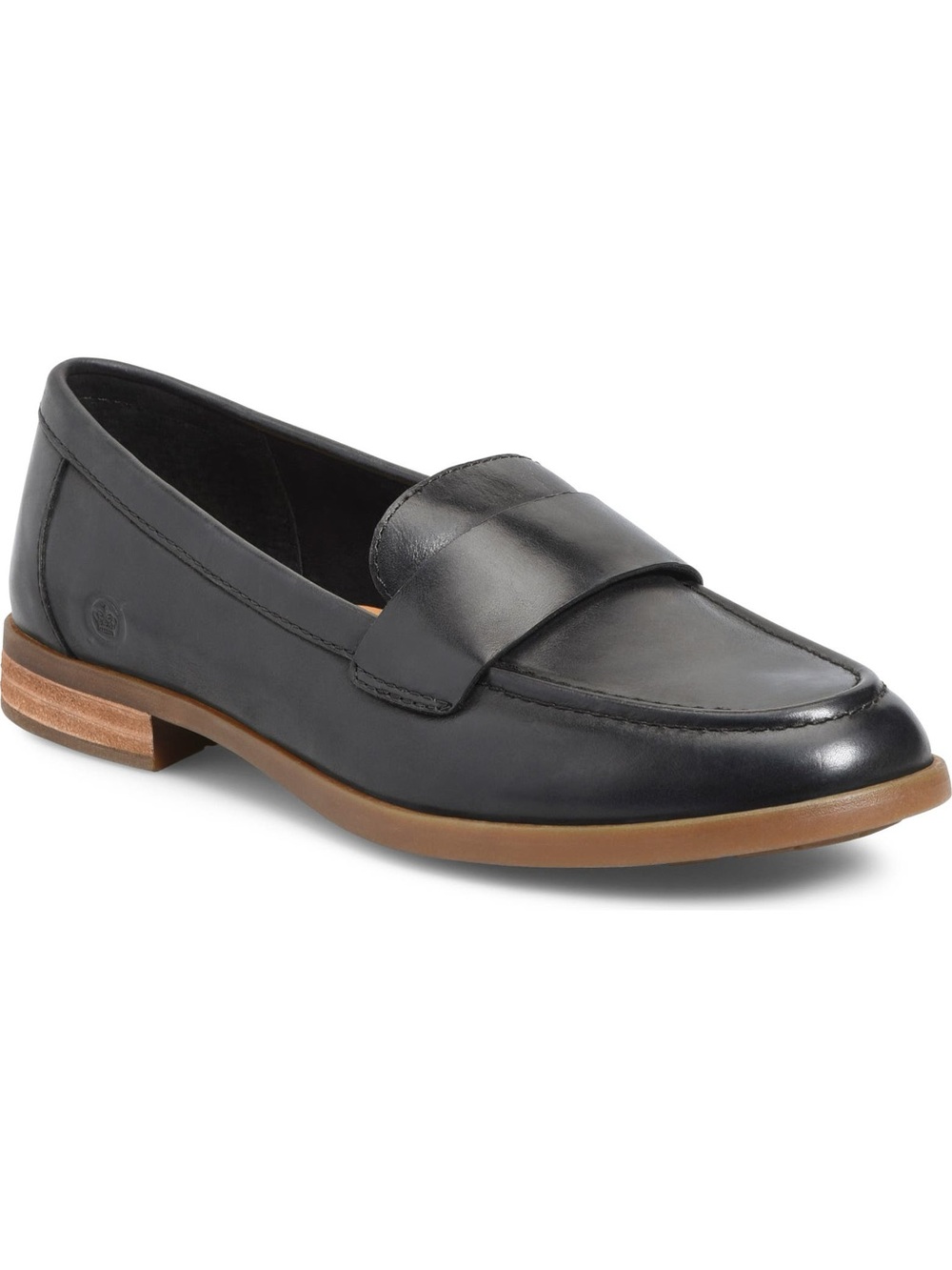 Born Womens 8.5M Black Leather Penny Loafers Slip On Comfort Shoes BR0064203